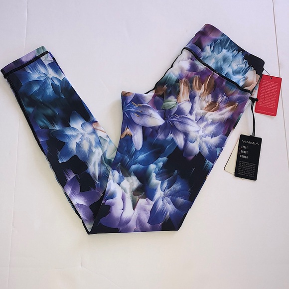 NWT Vimmia Women’s Floral Printed Core Legging In Stargazer Size Large - Picture 1 of 9